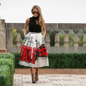London buss midi skirt